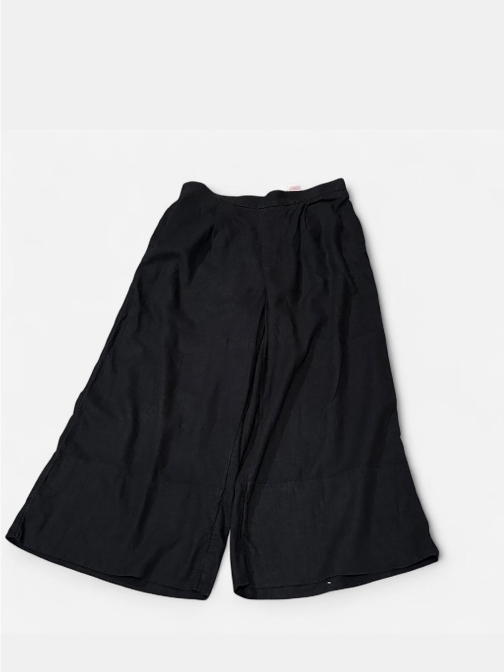 Banana Republic Black Elastic Waist Wide-Leg Pants